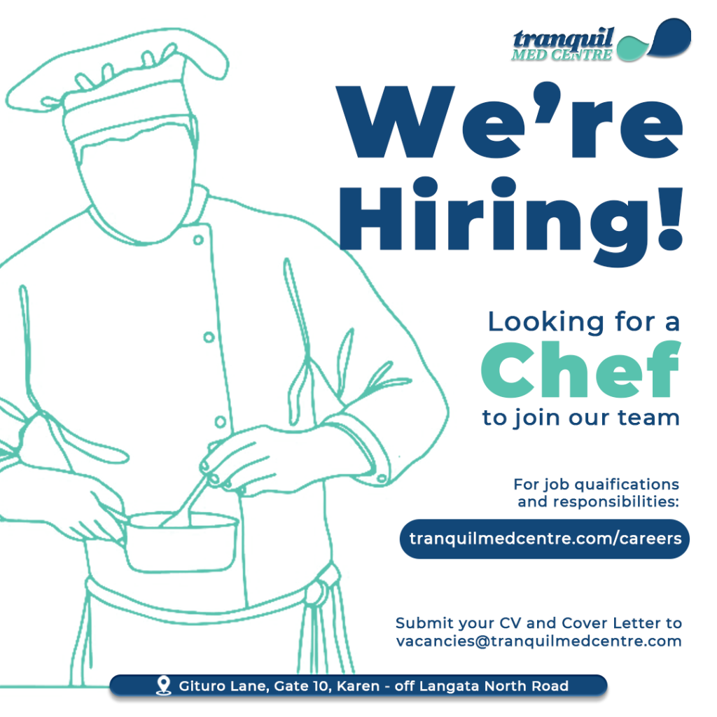 Poster with the job application of a vacant Chef position